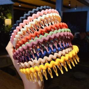Kids Girls Simple Solid Color Wave Design Non-slip Broken Hair Artifact Princess Hair Accessory