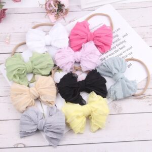 Baby Cute Lace Bow Design Soft Elastic Headband