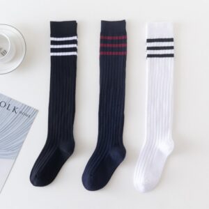 Kids Preppy Striped Over The Knee Socks