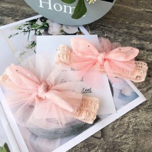 3pcs/set Baby Cute Net Yarn Rabbit Ears Bow High Elasticity Headband