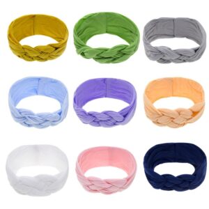Baby Simple Solid Color Knot Elastic Headband