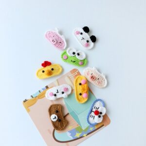 Girls Cute Cartoon Panda Porket Duck Rabbit Knitted Wool Hairpin