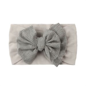 Kids Solid Color Stripe Tied Bow Hair Accessories