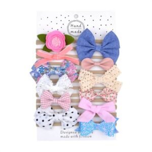 Kids Flowers Bow Set Hair Accessories