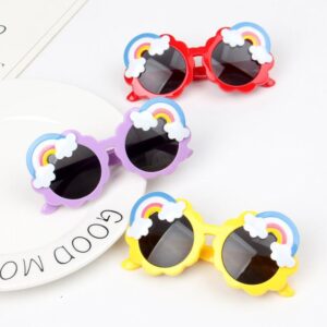 Kids Cute Clouds Rainbow Pattern Sunglasses
