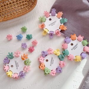 10pcs/set Girls Cute Bow Tie Crown Bear Flower Shape Hairpin