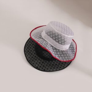 Girls Creative Letter Pattern Transparent Big Brim Sun Hat