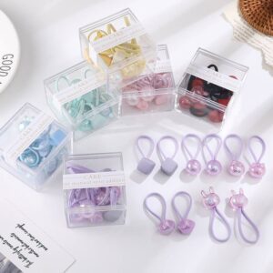 10 pcs/box Girls Fashion Cartoon Pentagram Square Shape Hair Tie