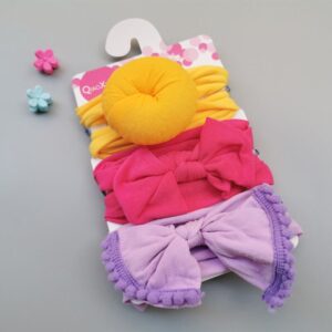 3pcs/set Girls Elegant Donuts Bow Decoration Headband