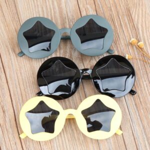 Kids Fashion Round Frame Pentagram Lens Sunglasses