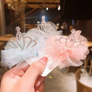 Girls Elegant Crown Decoration Net Yarn Hair Accessories