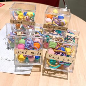 Girls Simple Geometric Shape Multicolor Hair Accessories Set
