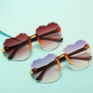 Girl Fashion Heart Shape Sunglasses
