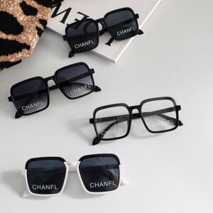 Kids Fashion Letter Pattern Square Frame Sunglasses