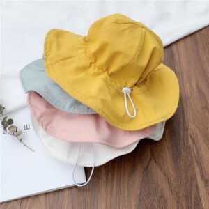 Kids Simple Solid Color Adjustable Bucket Hat