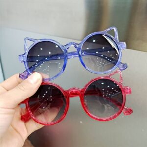 Kids Fashion Cartoon Cat Shape Frame Sunglasses
