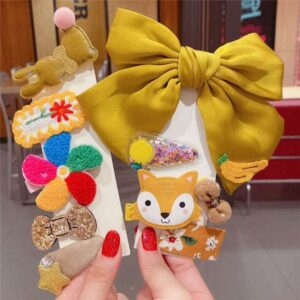 10PCS Kids Cute Cartoon Hair Accessories Set