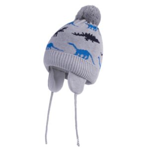 Cartoon Dinosaur Pattern Short Plush Hat