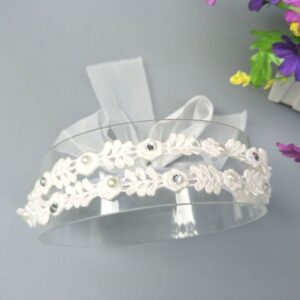 Rhinestone Pearl Decor Kids Photo Lace Elastic Hair Accessories