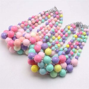 Sweet Girl Kid Multicolor Bead Necklace