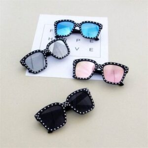 Fashion Kid Baby Boy Girl Rivet Design Square Sunglasses