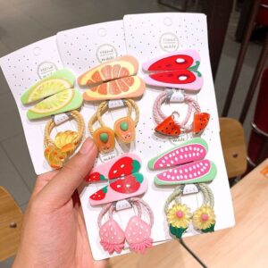 4pcs Fruits Pattern Kids Cute Hair Accessories