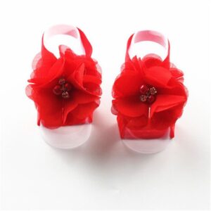 Baby Girl Pretty Flower Design Shoes One Set