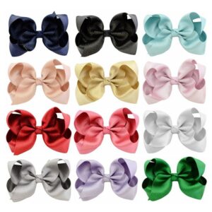 BabY Kid Girl Solid Color Big Bowknot Hairclip