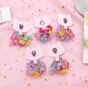 10 Pcs Girls Cute Animals Pattern Multicolor Elastic Hair Bands