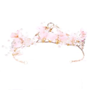 Kids Girls Cute Sweet Party Pearl Butterfly Petal Headwear