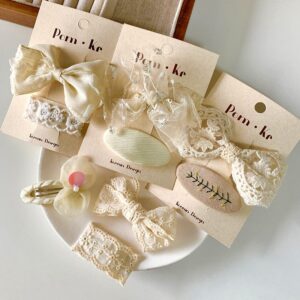 Kids Girls Cute Sweet Lace Bow Hairpin