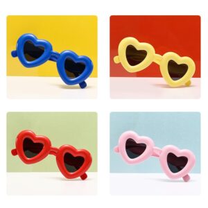Kids Unisex Fashion Casual Cute Solid Color Heart Frame Sunglasses
