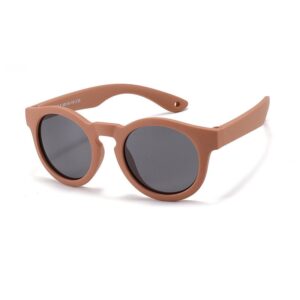 Kids Unisex Fashion Casual Holiday Silicone Round Frame Sunglasses