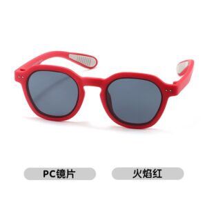 Kids Unisex Fashion Casual Holiday Silicone Round Frame Sunglasses