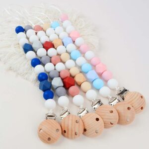 Baby Cartoon Silicone Bead Tooth Gel Anti-Drop Pacifier Chains