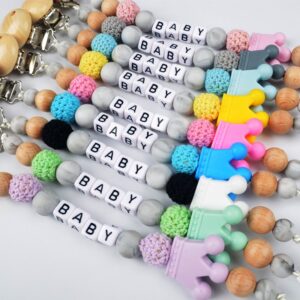 Baby Cartoon Silicone Bead Tooth Gel Anti-Drop Pacifier Chains