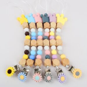 Baby Candy Color Molar Silicone Anti-Drop Pacifier Chains