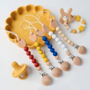 Baby Candy Color Molar Silicone Anti-Drop Pacifier Chains