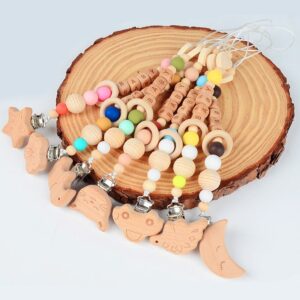 Kids Unisex Cute Cartoon Animals Anti-Drop Pacifier Chains