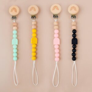 Kids Baby Unisex Candy Color Anti-Drop Pacifier Chains