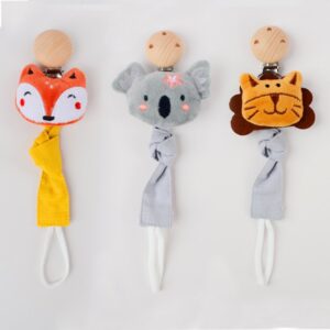 Kids Unisex Cute Cartoon Animals Anti-Drop Pacifier Chains