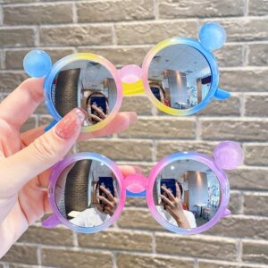 Kids Unisex Fashion Casual Cute Gradients Cartoon Bear Sunglasses