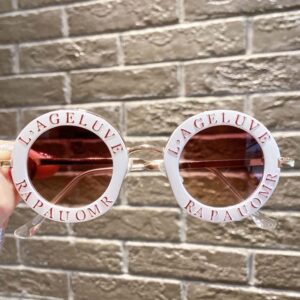 Kids Unisex Fashion Casual Cute Round Letter Sunglasses