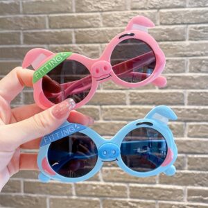 Kids Unisex Fashion Casual Cute Cartoon Piggy Sunglasses