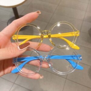 Kids Unisex Fashion Casual Round Frame Silicone Glasses