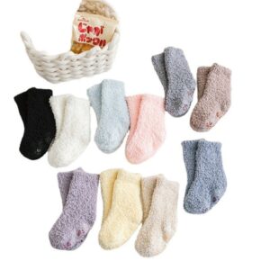 Kids Unisex Cute Solid Color Coral Fleece Thickening Socks