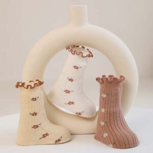 Kids Unisex Cute Tiny Flower Cotton Socks