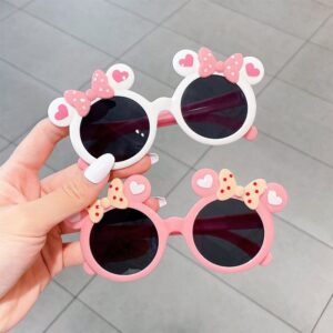 Kids Unisex Fashion Casual Cute Cartoon Bear Bow Style Sunglasses