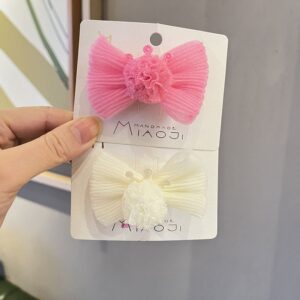 Fashion Kids Girls Sweet Cute Crown Bow Mesh Hairpin