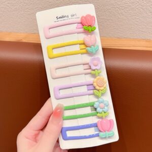 Kids Girls Cute Sweet Candy Color Flower Hairpin